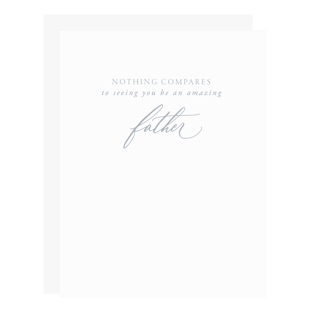 Amazing Father card, letterpress printed by hand.