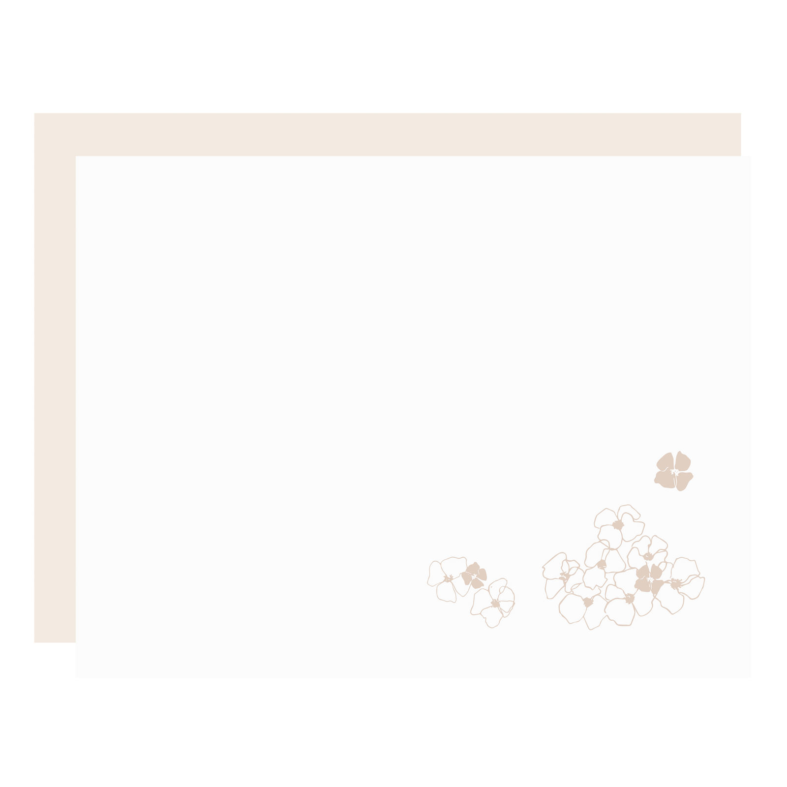 "Floral" Flat Boxed Note Set, letterpress printed by hand.