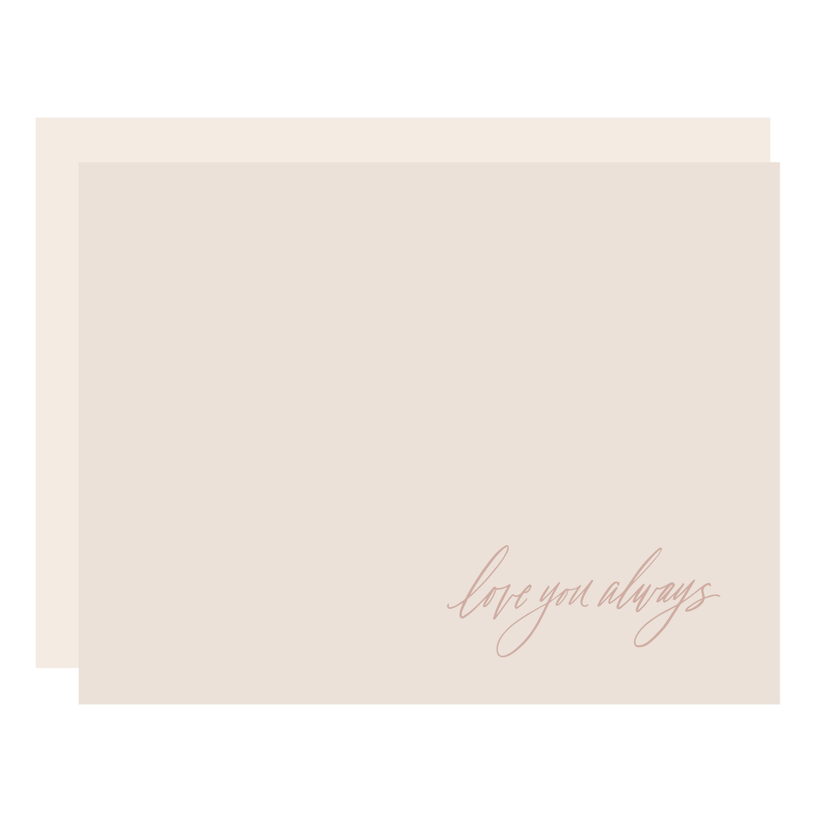  "Love You Always" Flat Boxed Note Set, letterpress printed by hand.